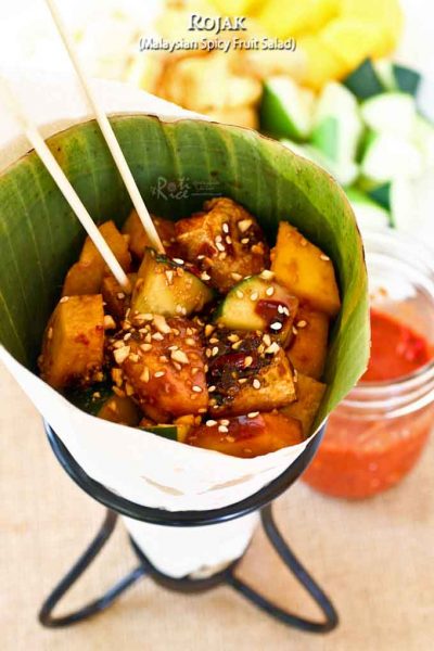 Rojak - Malaysian Spicy Fruit Salad and Sambal Belacan - Roti n Rice
