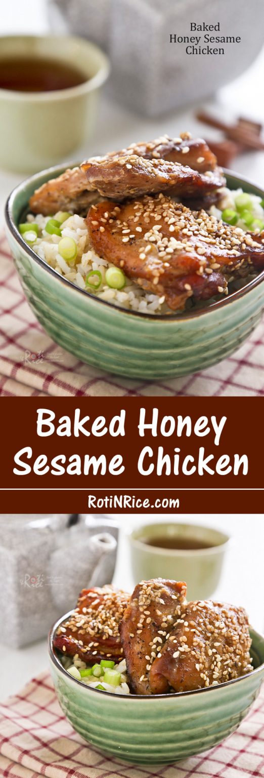 Baked Honey Sesame Chicken - Roti n Rice