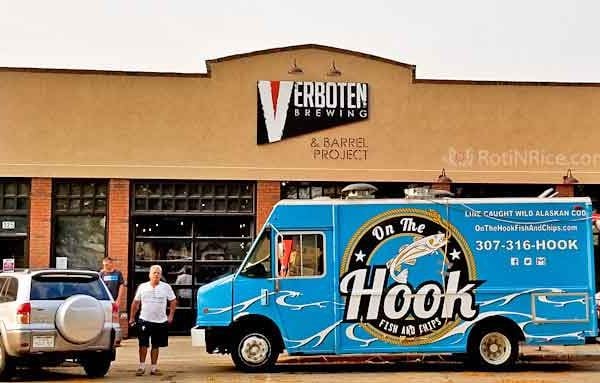 Verboten Brewing and On The Hook Fish And Chips - a brewery in CO with unique beers and fish and chips from a food truck serving WY, CO, NE, and UT. | RotiNRice.com
