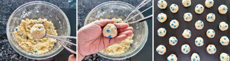 M&M Coconut Snowball Cookies - Roti n Rice