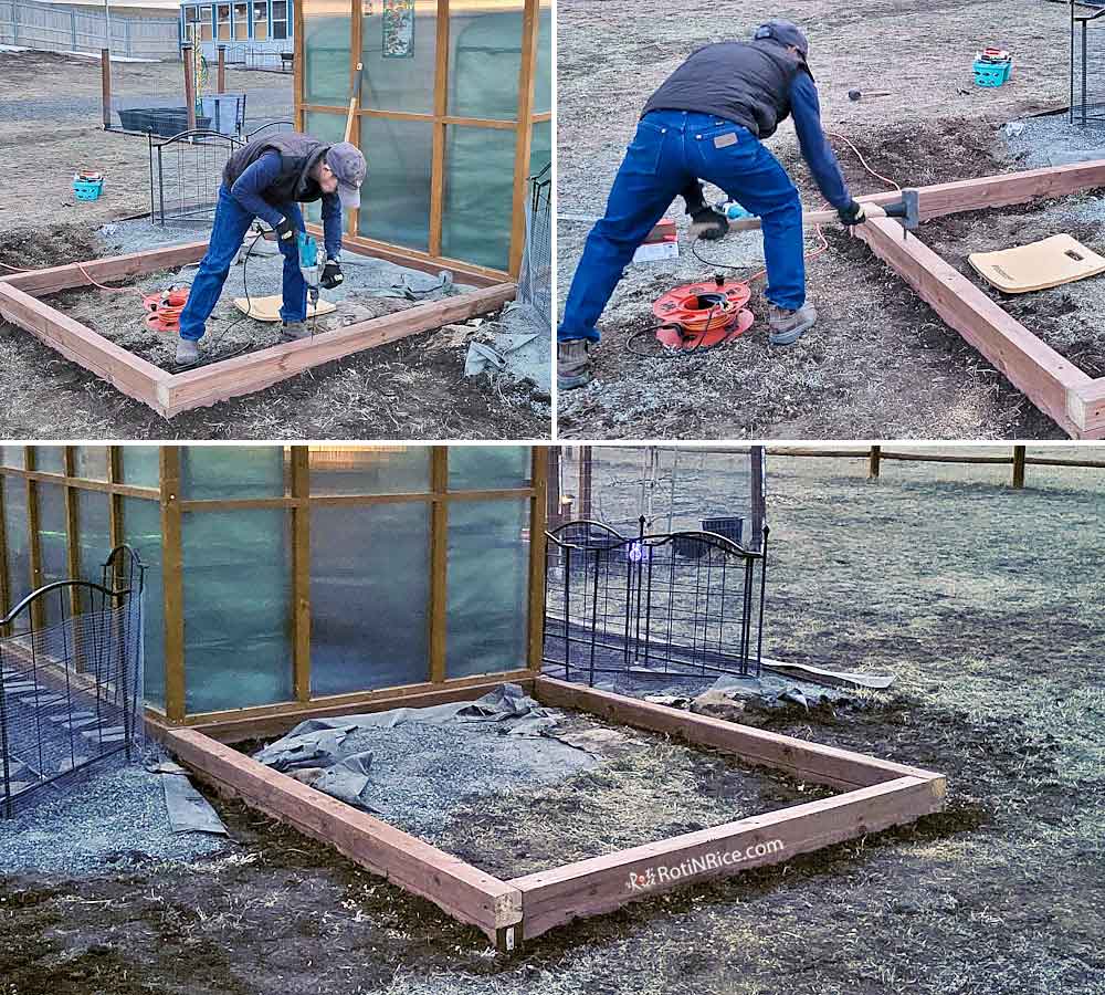 Anchoring the second frame onto the buried frame.