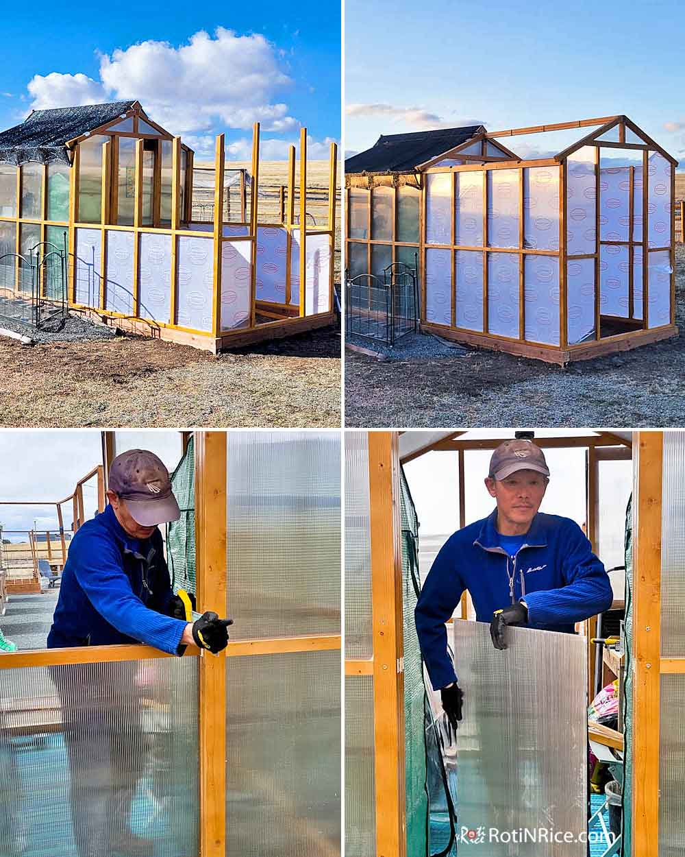 Installing the identical greenhouse back-to-back, and removing the center panel.