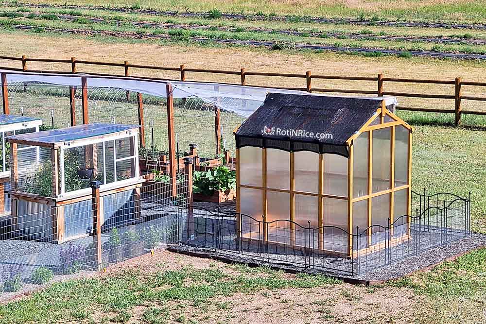Position of completed greenhouse in relation to the Raised Bed Garden.