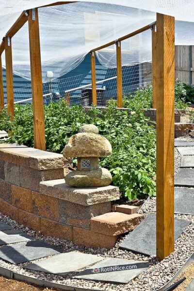 West Terraced Garden built on a slope with retaining walls.